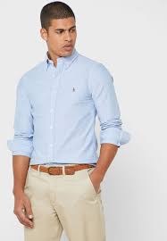 Cactus men's slim fit buttonup shirt size large. Buy Polo Ralph Lauren Blue Oxford Slim Fit Shirt For Men In Mena Worldwide 7 10549e 11