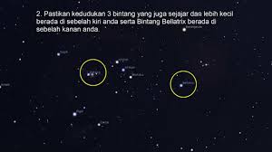 Mencari Arah Kiblat Dan Arah Utara Berpandukan Buruj Orion Youtube