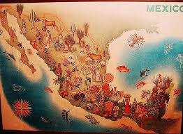 Cultural Map Of Mexico Mexico Map Illustrated Map Mexico