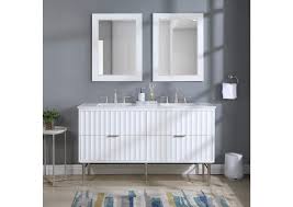 Modernist White Bathroom Vanity