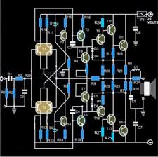 Circuit diagram with parts list. Hi Fi 100 Watt Amplifier Circuit Using 2n3055 Transistors Mini Crescendo Homemade Circuit Projects