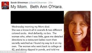 Sarah Silverman pays tribute after mother Beth Ann dies