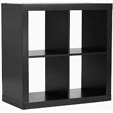 Better Homes Gardens Square 4 Cube Organizer Solid Black Walmart Com Cube Storage Cube Organizer Cubby Storage