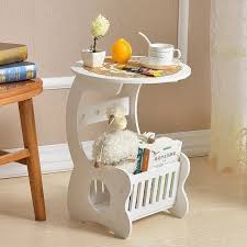 Qualife mini bedside table nightstand table coffee table side table small end table bedside storage cabinet with drawer and open shelf simple modern wood corner table for small space for. Wjf Bedroom Mini Bedside Small Round Table Simple Living Room Round Leisure Small Tea Table Shopee Philippines