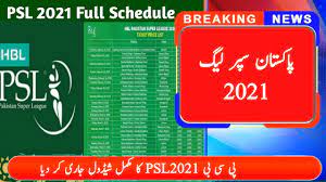 Pakistan super league 2021 schedule updated. Pakistan Super League 2021 Full Schedule Announce By Pcb Full Schedule Psl 2021 Psl 6 Schedule Youtube