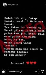 Download lagu malu apa bossku mp3 di metro musik. Boleh Tak Stop Cakap Bossku Malu Apa Bossku Rasa Annoying Ini Reaksi Nabila Huda Media Hiburan