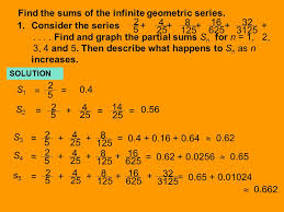 Let's rearrange it to find s: 7 4 Find Sums Of Infinite Geometric Series Ppt Download