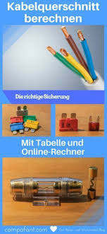 Kabelquerschnitt Berechnen Mit Tabelle Und Online Rechner Campofant Querschnitt Kabel Stromkabel