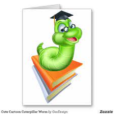 Cute Cartoon Caterpillar Worm Greeting Card Cute Cartoon Cartoon Cute