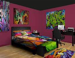 Custom Graffiti Bedding Graffiti Bed Sheets Comforters Duvet Covers Graffiti Bedroom Eclectic Master Bedroom Bedroom Decor