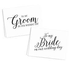 Card for husband on wedding day. Amazon Com To My Bride On Our Wedding Day To My Groom On Our Wedding Day Groom Gift Bridal Card From Husband To Wife Day Of Gift 1 Or 2 Greetings Cards With