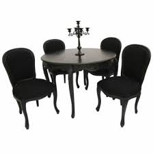 Black French Dining Table Designer Black Table And Chairs Rococo Furniture Black Dining Room Black Dining Room Table