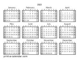 Download 2023 Printable Calendars