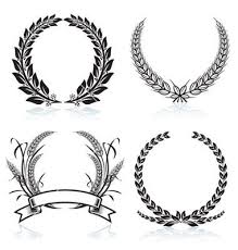 laurel wreaths vector image on vectorstock wreath tattoo laurel wreath wheat drawing wreath tattoo laurel wreath