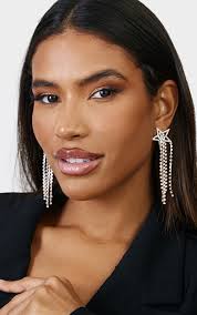 Gold super Diamante Star Tassel