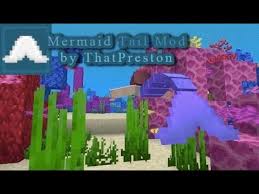 The available tail styles are ariel, fish, plain, rainbow, and shark: Mermaid Tail Mod By Thatpreston Minecraft Mod Review Oceanparu Youtube