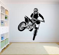 Jual beli online aman dan nyaman hanya di tokopedia. Wall Decal Motorcross Dirt Bike Sticker Bedroom Sport Dirt Bike Motorcycle Personalised Boys Teenager Room A 009 Wall Stickers Aliexpress