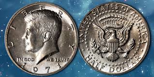 1971 d kennedy half dollar ngc ms 66 bright white coin $12.95 with free shipping. United States 1971 P Kennedy Half Dollar