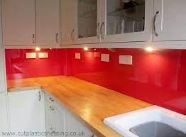 Acrylic kitchen splashbacks bathroom splashback kitchen backsplash moduler kitchen kitchen cabinets kitchen ideas kitchen designs acrylic wall panels. Red Acrylic Kitchen Splashback Gloss Finish Cut To Size Cut Plastic Sheeting