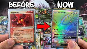 Then take an old pokémon card you don't use anymore and make a small rip in that. The Evolution Of Pokemon Ex Cards Youtube