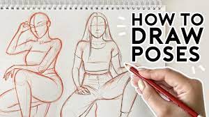 How To Draw Poses- Half Body & Sitting Poses | Drawing Tutorial - Youtube
