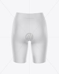 Download Melange Women S Shorts Front View In Apparel Mockups On Yellow Images Object Mockups