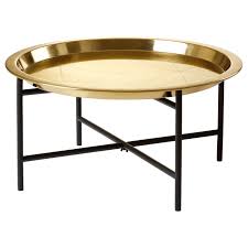 Ljuv Table Plateau Couleur Or Noir En 2020 Plateau De Table Table De Salon Design Et Ikea