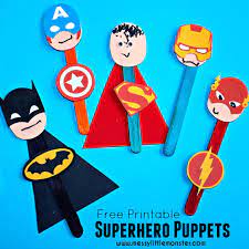 You can access the printable file by clicking your chosen mask or link below. Superhero Puppet Craft With Free Printable Messy Little Monster