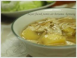 Tentunya proses pembuatan sup kentang ini tidaklah sulit dan dapat kamu buat secara mudah di rumah. Sayur Fucuk Tumis Air Bersama Kentang Dan Suun Jintanmanis Com Lives From Osaka Japan