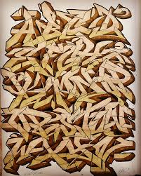 Usually, this form of graffiti incorporates interwoven and overlapping letters and shapes. Graffiti Wildstyle Alphabet
