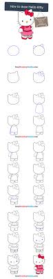 How To Draw Hello Kitty In A Few Easy Steps Easy Drawing Guides Drawing Tutorials For Kids Drawing Tutorial Step By Step Drawing