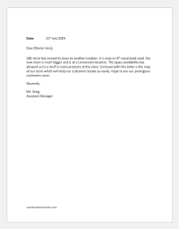 Address the recipient by name and state your change of address in the first paragraph of your. Letters Announcing Change In Business Address Word Excel Templates