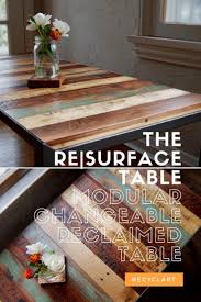 The Re Surface Table Modular Changeable Reclaimed Table Reclaimed Table Surface Table Diy Table Top