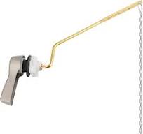 Hibbent Reemplazo de palanca universal para tanque de inodoro, mango de  inodoro de montaje lateral con cadena de acero inoxidable, níquel cepillado