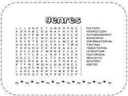 Genre Word Search Book Genres Teaching Genre Genre Lessons