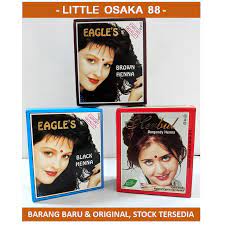 Eagle's henna hair dyes are henna based powder hair dyes which are packed in powder form and are ready to use with just addition of water. Eagles Henna Pewarna Rambut Coklat Hitam Merah Shopee Indonesia