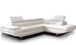 Large choix de canapés d'angle convertible sur meubles.fr. Canape D Angle Convertible Lit Cuir Synthetique Blanc Valento