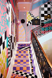 Sasha Bikoff Merges Rococo With Memphis In Her Bold New York Staircase Stair Art Memphis Design Design