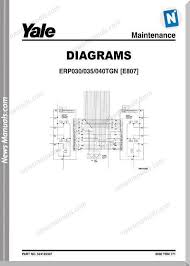 Section 11 wiring diagrams subsection 01 (wiring diagrams). Yale Forklift Erp 030 035 040 Tgn E807 Diagrams Manual Diagram Forklift Electrical System