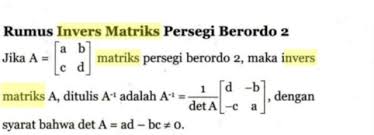 Check spelling or type a new query. Rumus Invers Matriks Dan Contoh Soalnya Kumparan Com