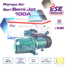 Pompa air semi jet pump digunakan untuk sumur yang mempunyai kedalaaman sekitar 11 meter dan tinggi 9 meter dengan tekanan yang cukup tinggi. Mesin Pompa Air Semi Jet Pump National Ese Jet 100a Shopee Indonesia