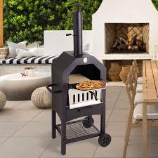 Maybe you would like to learn more about one of these? Buy Aoxun Outdoor Pizza Oven With Stone Portable Steel Pizza Grill Wood Fire Pizza Heater For Backyard With Pizza Peel Stainless Black Online In Vietnam B08w3c93d9