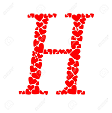 Letter H Heart 免版税剪贴画，向量插图和库存图片. Image 98611759