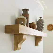 Wood mantel shelves aren't just for fireplaces anymore! Solid Oak Beam Rustic Character Mantel Shelf Traditional Corbel Set