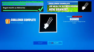 Save the world from epic games. Regain Health As Wolverine Fortnite Wolverine Challenges Youtube