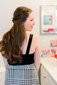 Hairdo from the ballroom with the yellow gown. The Easiest Half Up Hair Tutorial Ever Southern Belle In Training