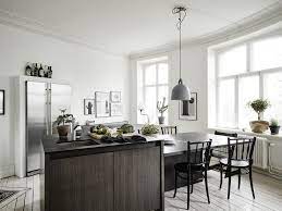 Small Apartment With A Big Kitchen Island Coco Lapine Design Apartment Kitchen Island Kitchen Interior Home Kitchens