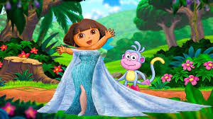 Dora La Exploradora Se Disfraza De Elsa De La Pelicula Frozen Youtube