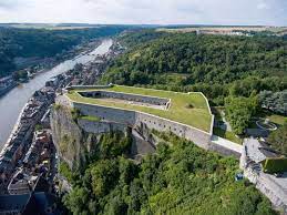 This german 2cm flak anti aircraft gun is standing on top of the dinant citadel. Zitadelle Von Dinant