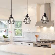 Industrial Vintage Single Light Metal Wire Cage Mini Pendant Light In Black Cage Pendant Light Pendant Light Kitchen Pendant Lighting